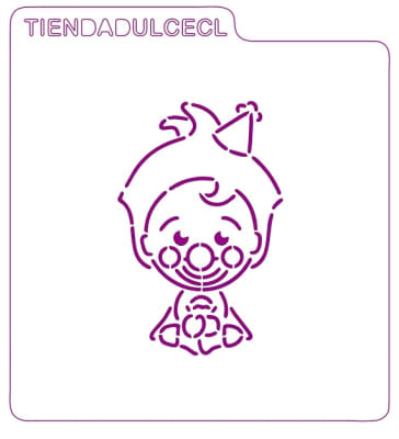 Stencil Payaso Plim Plim1