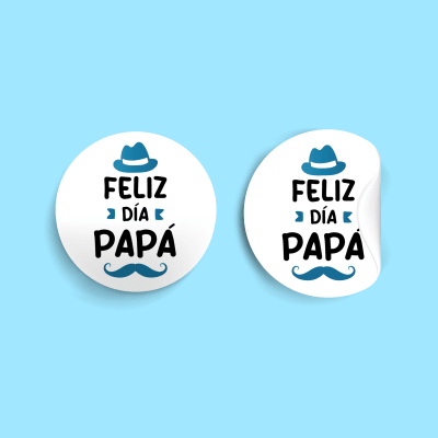Stickers Papá N°1 - 24 Unidades