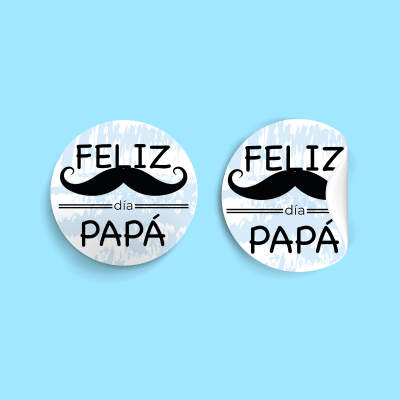 Stickers Papá N°3 - 24 Unidades