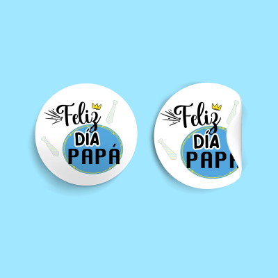 Stickers Papá N°4 - 24 Unidades