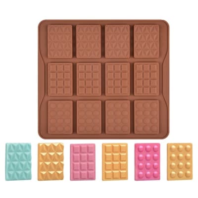 Molde Chocolate Silicona Tabletas Diseño 21