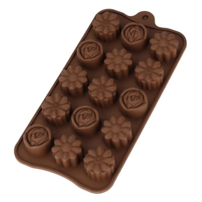 Molde Chocolate 3 Flores Bombón Silicona