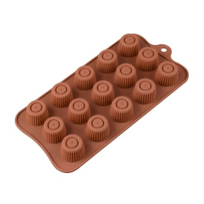 Molde Silicona Bombon Redondo Acanalado