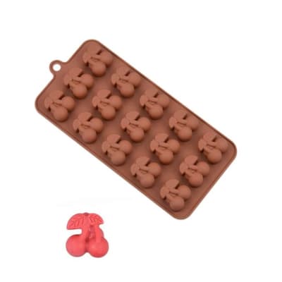 Molde Chocolate Silicona Cerezas1