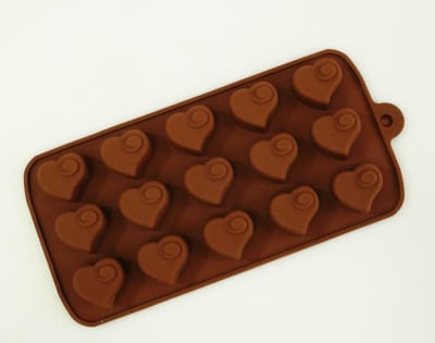 Molde Chocolate Corazón con Detalle Silicona