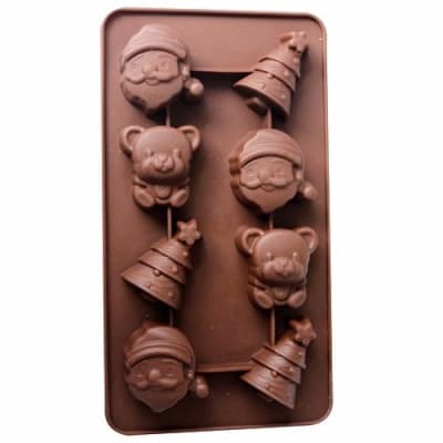 Molde Chocolate Santa, Pino y Oso Silicona1