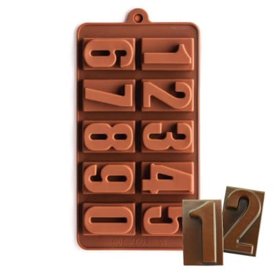 Molde Chocolate Números Silicona1