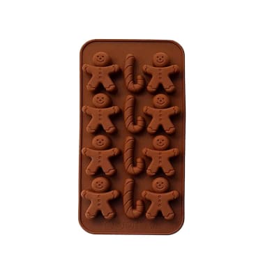 Molde Chocolate Hombre de Jengibre y Bastón Silicona
