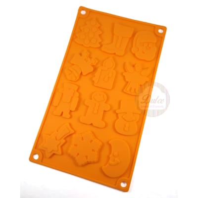 Molde Silicona Figuras Planas Navidad