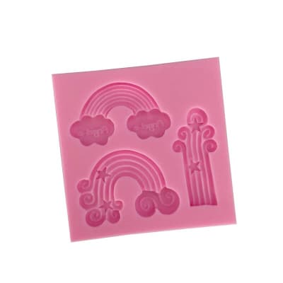 Molde Fondant Arcoíris Silicona1