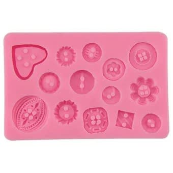 Molde Fondant Botones Silicona1