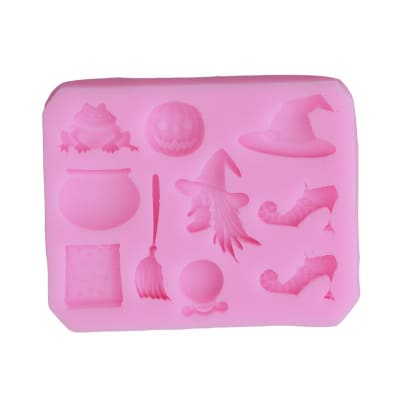 Molde Fondant Brujas Rectangular Silicona1