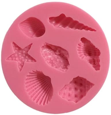 Molde Fondant Conchitas Redondo Silicona1