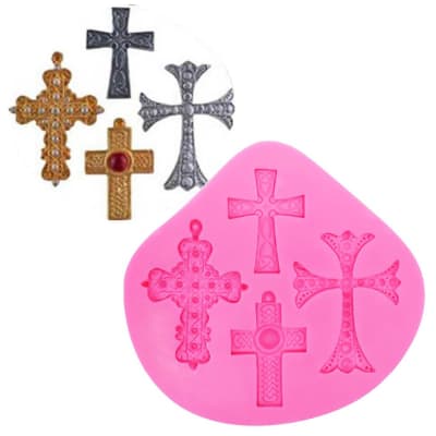 Molde Fondant 4 Cruces Silicona1