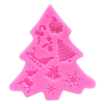 Molde Fondant Pino Diseños Silicona1