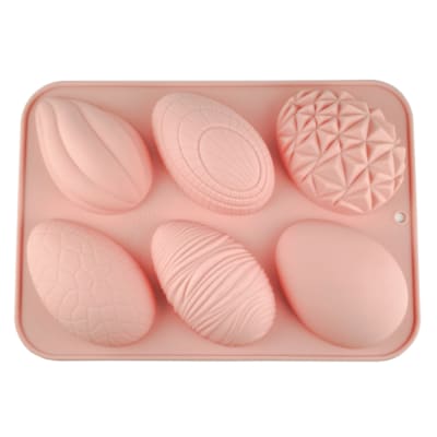Molde Huevos con Diseños 6 Cavidades Silicona