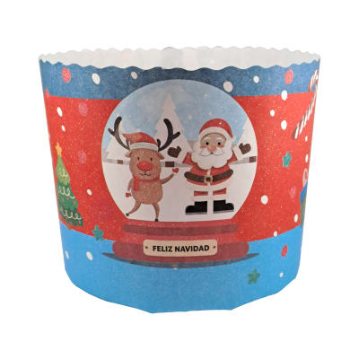 Molde Papel Panettone Navidad 1 kg. N°8 - 5 Unidades1