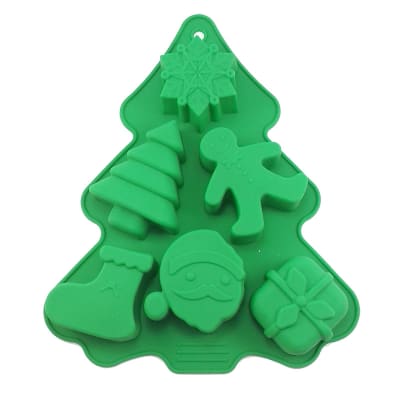 Molde Pino Navidad con 6 Figuras N°11