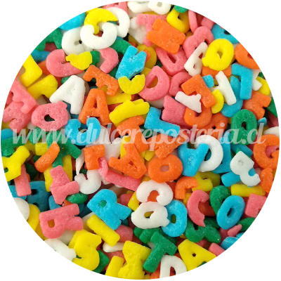 Decoración 100 gr. Alfabeto Colores1