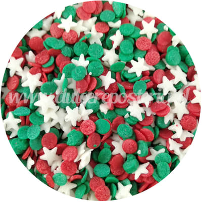 Decoración 100 gr. Estrella y Confetti Navidad1