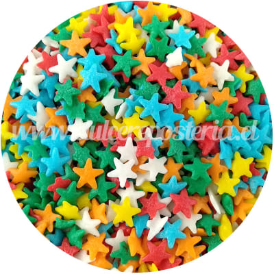 Decoración Estrellas de Colores 100 gr.
