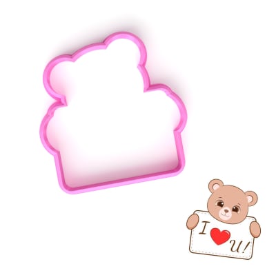 Cortador Oso Carta N°5 Plástico1