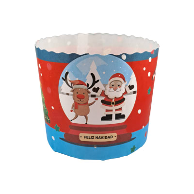 Molde Papel Panettone Navidad 500 gr. N°3 - 5 Unidades