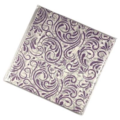 Papel Antigrasa para Alfajores Floral Vintage Morado 100 Unidades