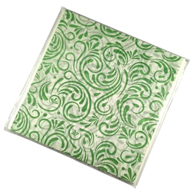 Papel Antigrasa para Alfajores Floral Vintage Verde 100 Unidades