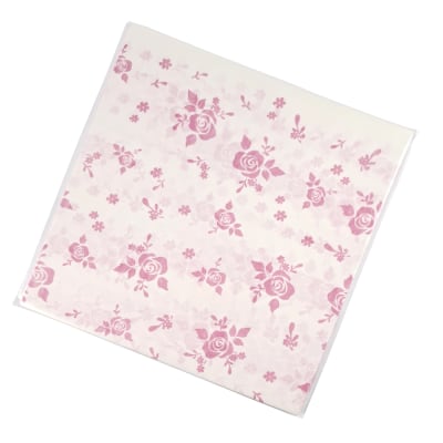 Papel Antigrasa para Alfajores Rosas Blanco-Rosado - 100 Unidades