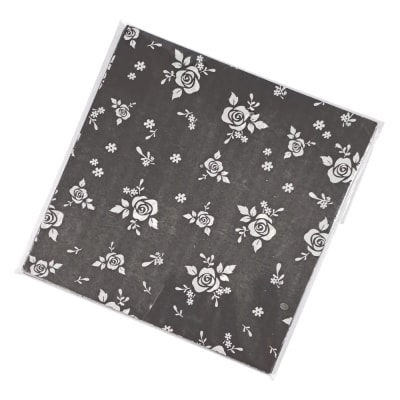 Papel Antigrasa para Alfajores Rosas Negro-Blanco - 100 Unidades1