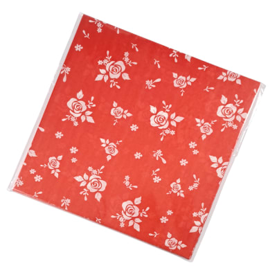 Papel Antigrasa para Alfajores Rosas Rojo-Blanco - 100 Unidades