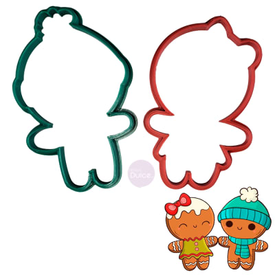Set Cortadores Pareja Jengibre Plástico1