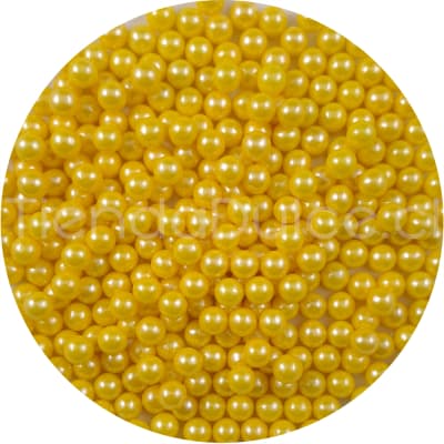 Perlas Decorativas Amarillo 7 mm. 70 gr.