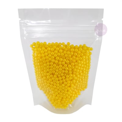 Perlas Decorativas 70 gr. Amarillo 4 mm.