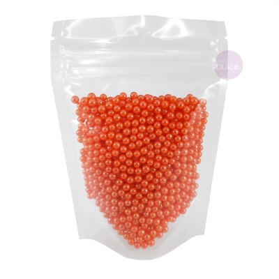 Perlas Decorativas 70 gr. Naranjo 4 mm.
