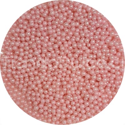 Perlas Decorativas 70 gr. Rosado Brillante 4 mm.