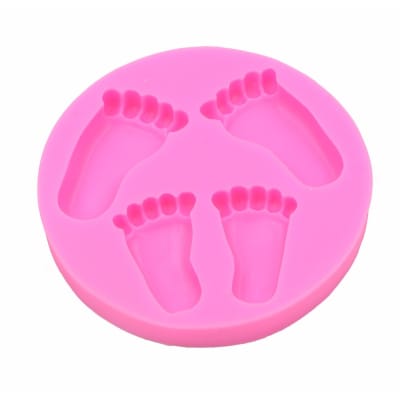 Molde Fondant 4 Pies Redondo Silicona