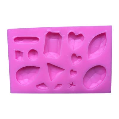 Molde Fondant Gemas Grandes Silicona