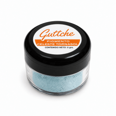Pigmento Nacarado Guttche Celeste Tornasol 5 gr.
