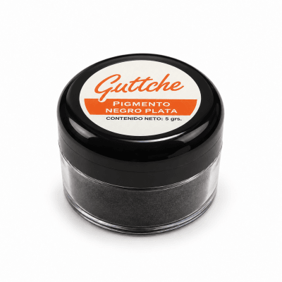 Pigmento Nacarado Guttche Negro Plata 5 gr.1