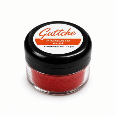 Pigmento Nacarado Guttche Rubí 5 gr.