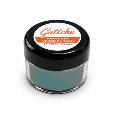 Pigmento Nacarado Guttche Verde Carbón 5 gr.1