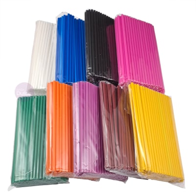 Palitos Plásticos Lisos 10 cm. 100 Unidades
