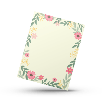 Cookie Card 10x13 cm. Flores N°2 - 10 Unidades