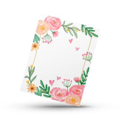 Cookie Card 10x13 cm. Flores N°1 - 10 Unidades