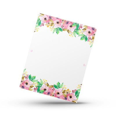 Cookie Card 10x13 cm. Flores N°3 - 10 Unidades