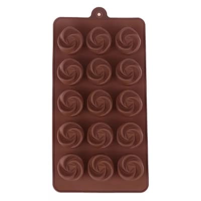 Molde Chocolate Rosa Remolino Silicona
