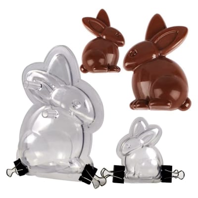 Set Moldes Acrílico Conejo 3D - 2 Unidades