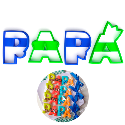 Set Cortadores Papá 4 Piezas Plástico